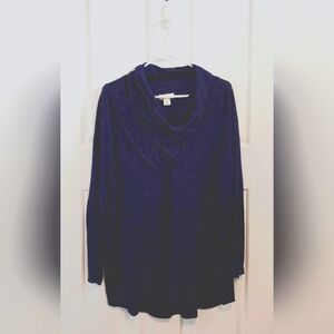 Style & Co. Purple Cowl Neck Sweater with Elegant Draped Design